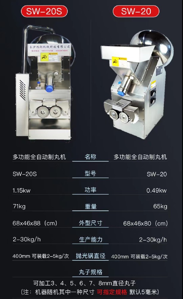 中藥制丸拋光烘干一體機SW-20S